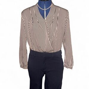 Ann Taylor Monochrome Striped Top